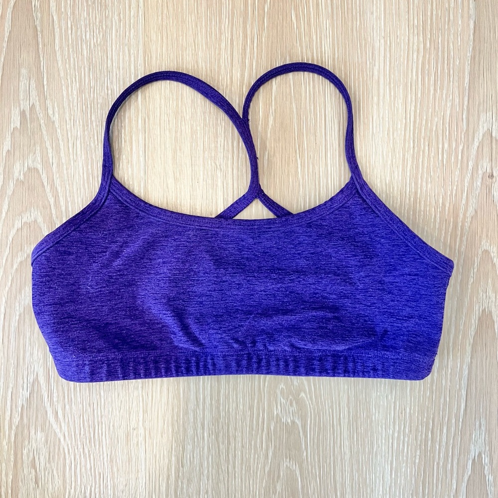 Beyond Yoga Purple Sports Bra with Racerback Design